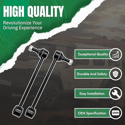 2PCS Rear Stabilizer Sway Bar End Links Fit for Dodge 2008 2009 2010 Ram 3500 / Ram 4500, for Jeep 2006-2010 Commander, 2005-2010 Grand Cherokee, for Ram 2011-2012 Ram 3500 ‎‎K80468 - size: K80468 X2