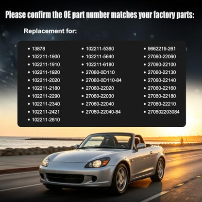 Alternator for 03-08 Toyota Corolla Matrix 1.8L, 00-05 Celica 1.8L 13878N - size: 2003-2008 Corolla 1.8L