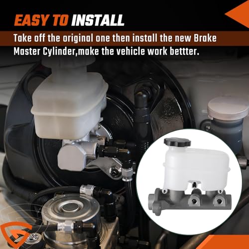 Brake Master Cylinder fit for Chevrolet Blazer S10 Sonoma 2000-2004，fit for Oldsmobile Bravada 2000-2001,Compatible with Suzuki Jimmy 2000-2005, M630034, 18042802,18060793 - size: M630034