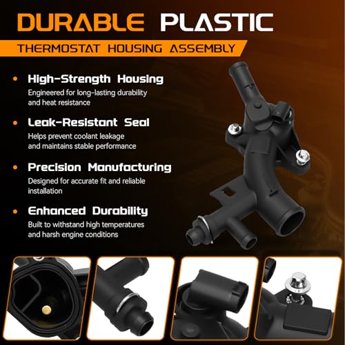 BRTEC 902-846 Engine Coolant Water Outlet Thermostat Housing Assembly - color: 902-846