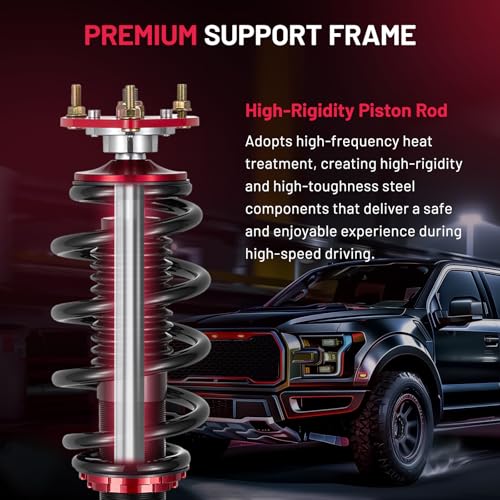 BDFHYK Coilovers Compatible with Toyota Camry 1992-2001, Avalon 1995-2003, Solara 1999-2003, Compatible with Lexus ES300, 4 PCS Adjustable Height Coilovers Suspension Kit Lowering Kit, Red - style: Toyota Camry 1992-2001