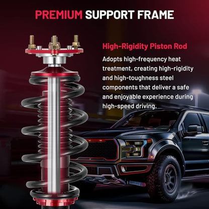 BDFHYK Coilovers Compatible with Toyota Camry 1992-2001, Avalon 1995-2003, Solara 1999-2003, Compatible with Lexus ES300, 4 PCS Adjustable Height Coilovers Suspension Kit Lowering Kit, Red - style: Toyota Camry 1992-2001