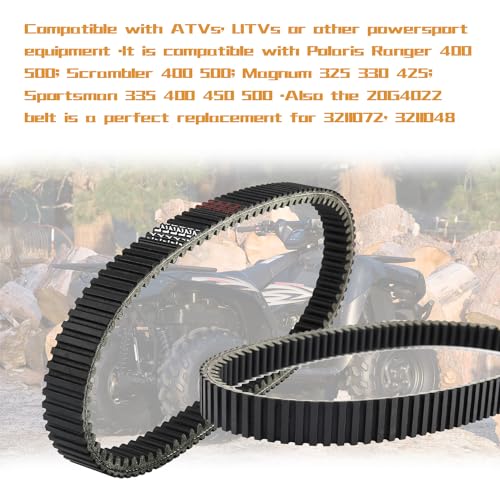 KARSEE Drive Belt 3211077 20G4022 CVT ATV Belt Compatible with Polaris Sportsman 400 500 Ranger 500 Scrambler Magnum Replace 3211072, 3211048 - size: Polaris Sportsman 500 3211077