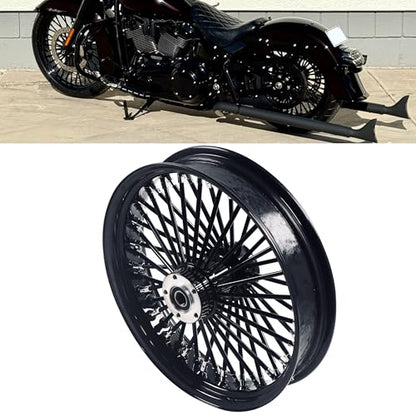 FatFlex 18" Rear Wheel Black Fat Spokes 3.5" Rim - color: 18" x 3.5", Black+Black+Black