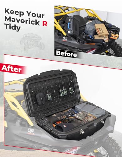 KEMIMOTO UTV Storage Cargo Bags Set Compatible with Can-Am Maverick R 2024+