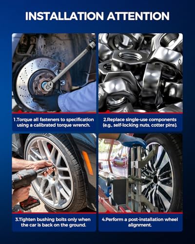 KAX Front Lower Control Arm w/Ball Joint & Sway Bar Link Tie Rod Ends for 2009 2010 2011 2012 2013 2014 2015 Do/dge Journey Suspension Kit K641333 K641334 12pcs
