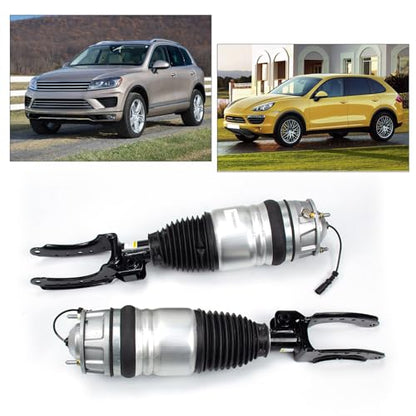 2 PCS Front Complete Struts Assembly Shock Absorbers Air Suspension Compatible with 2011-2018 Porsche Cayenne VW Touareg, Replacement Struts Shocks Assembly for 7P6616039N, 7P6616039N - size: F396