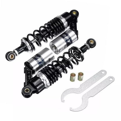 280mm Rear Shock Absorber Suspension Motorcycle ATV Quad 7mm Spring - color: Silver Black