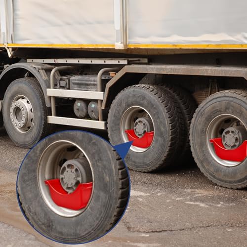 4 Pack Truck Wheel Pan, 2.8L Stackable Hub Oil Drain Pan