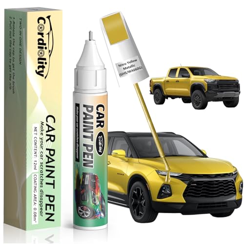 Car Touch Up Paint Nitro Yellow Metallic(GHS/WA660G) for Chevrolet - color: Nitro Yellow Metallic(GHS/WA660G) for Trax/Trailblazer/Colorado/Blazer/Camaro, style: Chevrolet