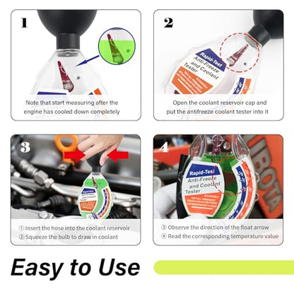 Professional Antifreeze Tester Automotive,Accurate Antifreeze Coolant Tester for Understanding The State of Coolant,Dial Type Anti Freeze Checker Universal Car Tool
