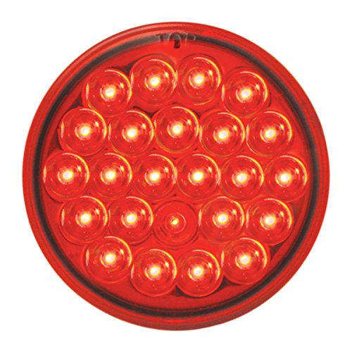 Grand General 78273BP Red 4" Round Pearl 24-LED Stop/Turn/Tail Sealed Light - color: Red/Red, style: Light Only