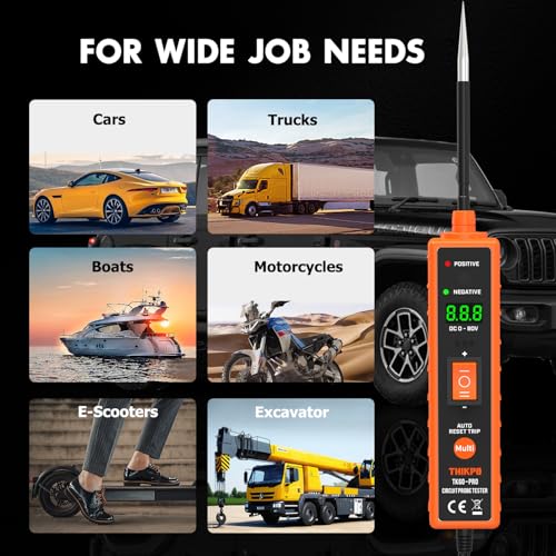 Power Circuit Probe Tester Kit, 6V-24V DC Test Light, Circuit Tester