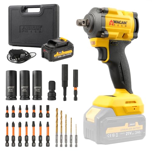 Wagan EL4500 OneVolt Cordless 21V 3-in-1 Power Tool 1/2 Inch Impact Wrench - size: EL4500 21V