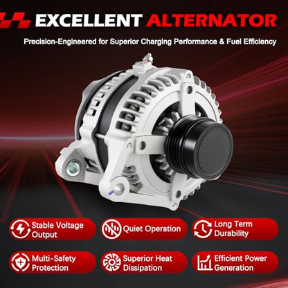 11519 Alternator 100A 12V for Toyota for Camry 2010, for Camry 2011, 2.5L L4, High Output Alternator OE 11516, 11519, 1042102650, 270600V060, 270600V06084, 2706036050, 94168, AL3367X - size: 11519 | 100A