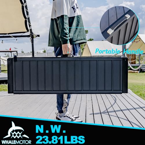 WHALEMOTOR Black Portable Wheelchair Ramp, 4FT No-sew Non-Slip Aluminum Wheelchair Ramp, Folding Portable Wheelchair Ramps for Home, Weight Capacity Up to 800 LBS, Loading Dock Plates - size: 4FT Using height 4-12"