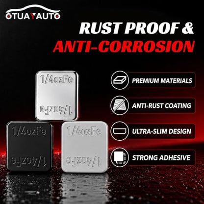 OTUAYAUTO 1/4oz 576pcs Chrome Adhesive Stick-On Wheel Weights 144oz/Box - color: Chrome, size: 576 PCS