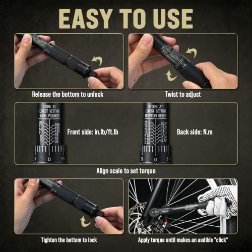 1/4 Torque Wrench 20-200 in-lb, Inch Pound Click Torque Wrench - size: 1/4"DR. 20~200 in-lb
