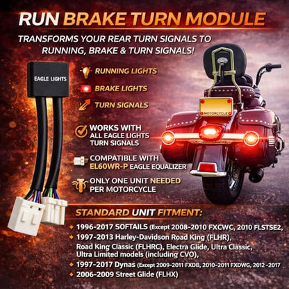Eagle Lights Run/Brake/Turn Module for Harley Davidson Motorcycles - color: Standard