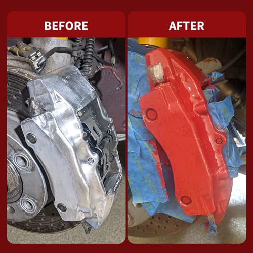 Red Caliper Paint High Temperature Brake Caliper Paints 12 fl. Oz. Touch Up Paints Red Gloss High Temperature Heat Resistant - color: Red 1