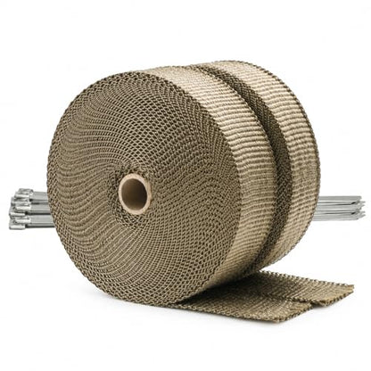ARTR 2" x 50' Titanium Exhaust Header Heat Wrap 2 Rolls - size: 2" x 50' Roll 2-Pack