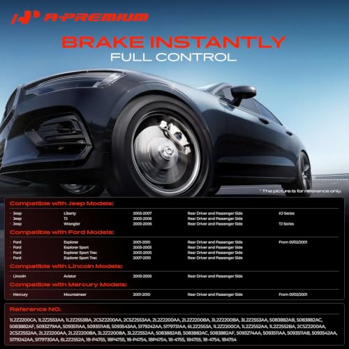 A-Premium Rear Left and Right Side Disc Brake Caliper without Bracket - style: Rear Driver and Passenger
