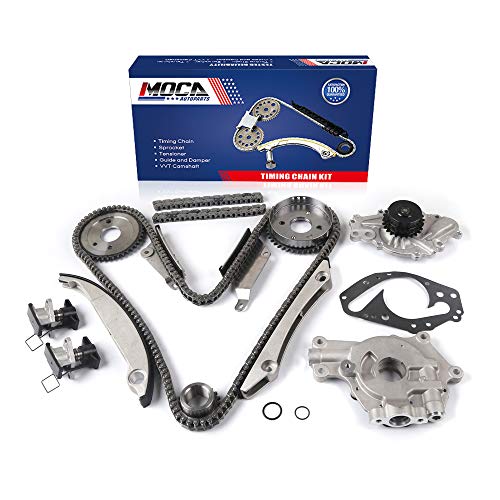 MOCA Timing Chain Kit Water Oil Pump fit 02-04 for Dodge Intrepid 2.7L, 04-06 Stratus, 06-07 Charger, 05-07 Magnum, 05-07 for Chrysler 300 2.7L, 02-04 Concorde 2.7L, 02-04 Intrepid, 04-07 Sebring 2.7L