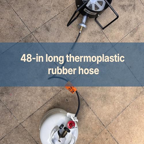 Bayou Classic Adjustable Propane Regulator with Hose - 0-40 PSI, 48-Inch - Plastic - size: 48-Inch LPG Hose