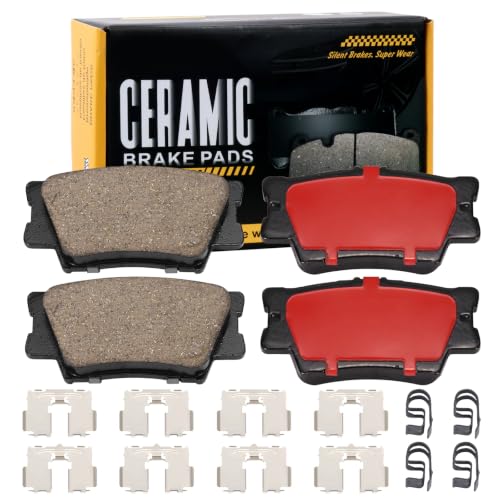 D1212 Rear Ceramic Brake Pads Kit Fit For Toyota Avalon 2008-2018, For Camry 2007-2023, For Matrix 2009-2013, For RAV4 2006-2018, For Lexus ES350 2007-2018, For ES300h 2013-2018 - size: HZ1212H