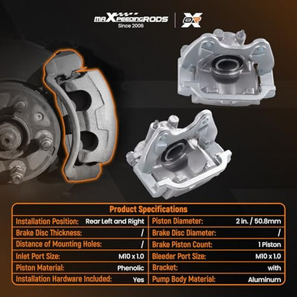 maXpeedingrods for 18B5030 18B5031 Rear Brake Calipers for Chevy - size: 18B5030+18B5031