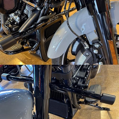 MZS Motorcycle Engine Guard Flat Out Crash Bar for HD Touring 2014-2026 - size: Touring 2014-2026
