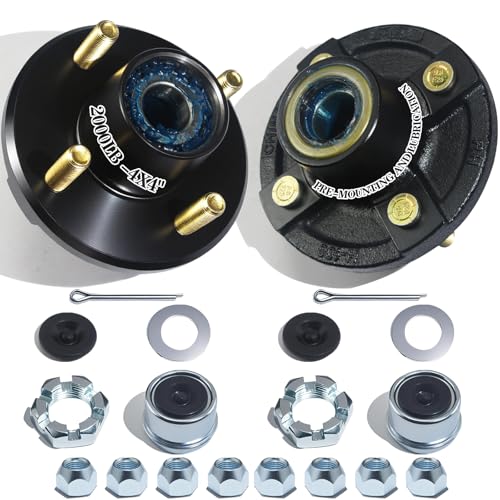 4x4 Pre-Iubricated Trailer Hub Kit for 2000lb 1'' Straight Axle