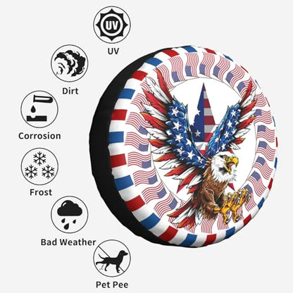 American Eagle Spare Tire Cover Waterproof Sun Protection Fit 15 Inches - color: Eagle, size: 15 inch
