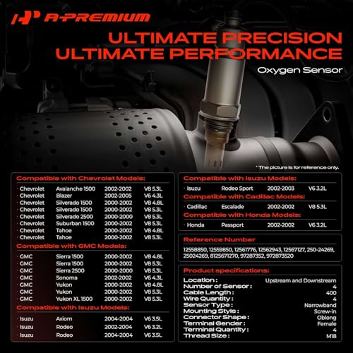 A-Premium 4-Pack Upstream and Downstream O2 Oxygen Sensor - style: 4Pc For Upstream and Downstream