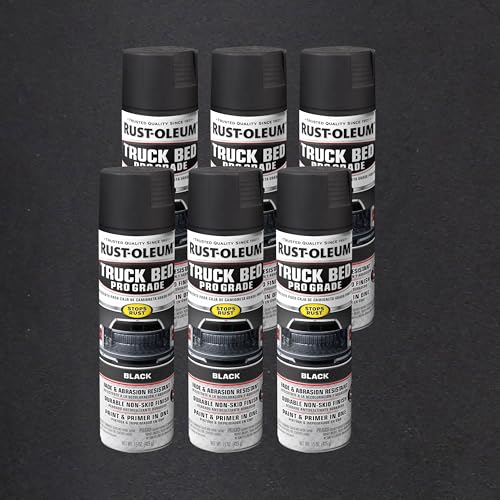 Rust-Oleum Automotive Pro Grade Truck Bed Coating Spray, Black - size: 15 Count (Pack of 6)