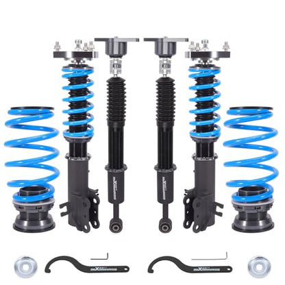 maXpeedingrods Coilover for Mazda CX-3 2016-2021, 24 Levels Damper Adjustable Coilovers Suspension Kit, Height Adjustable T6 Upgraded Lowering Kits Blue
