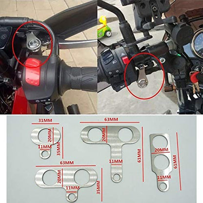 RAYANA Universal Stainless Steel LED Motorcycle Switch Horn Handlebar Adjustable Mount Waterproof Switches Button DC12V momentary Actions (A-Red-Momentary)