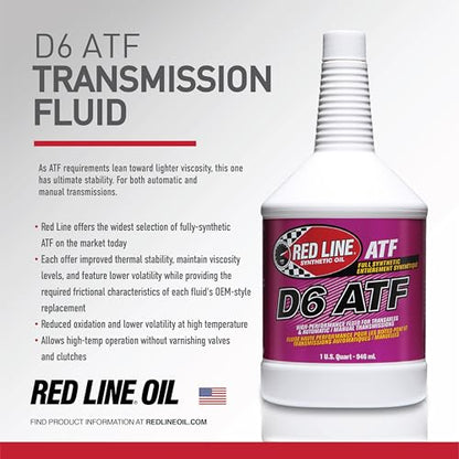 Red Line 30705 Full Synthetic D6 Automatic Transmission Fluid (ATF) - 1 Gallon - size: Gallon