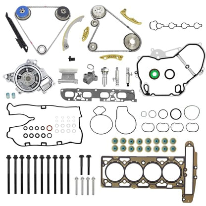 2.4 Ecotec Timing Chain Kit 12680750 w/Water Pump w/Head Gasket Set 2.0 2.2 - size: Timing Chain Kit & Water pump & oil pump