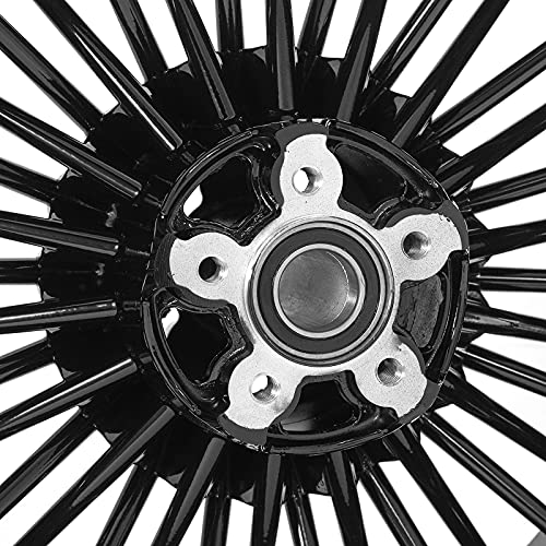 TOFR 16inch Rear Fat King Spoke Wheel Rim Black For Harley Softail 06-10 - color: Gloss Black, size: Rear:16x5.5
