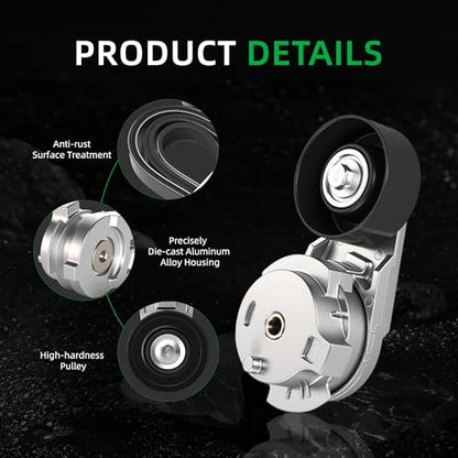 Belt Tensioner Idler Pulley Serpentine Belt Kit for Chevy Trailblazer 02-09 - size: for Bravada/Rainier 2002-2009