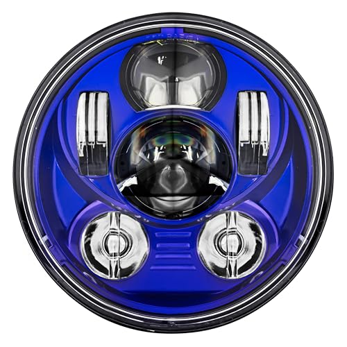 Eagle Lights 5.75 inch Generation III Headlight Kit with Bracket and Hardware Replacement for Honda VTX 1300 & 1800 (Blue) - color: Blue Generation III