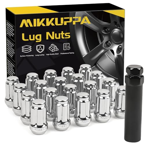 MIKKUPPA M12x1.25 Lug Nuts, Replacement for Nissan Subaru Aftermarket Wheel - color: Chrome, size: M12x1.25, style: 20 PCS