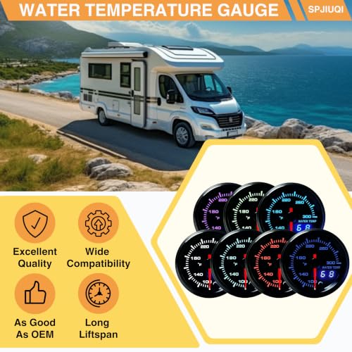 Turbo Water Temp Oil Temperature Pressure EGT Gauge (Water Temperature Gauge) - color: Water Temperature Gauge
