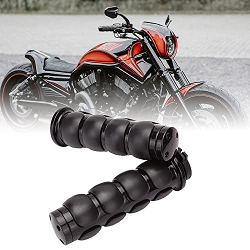 DREAMIZER 25.4MM Motorcycle Handlebar Grips 1 inch Compatible with Honda Shadow Spirit 750 Valkyrie Fury VTX1300 VTX1800 VT400 VT750 VT1100 - Smooth - style: 플랫 블랙