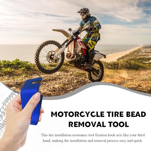 Motorcycle Tire Bead Installation Holder Hook, Tire Repair Tools - color: Blue