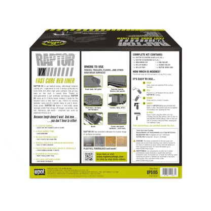 RAPTOR VX Fast Cure Spray & Roll-On Truck Bed Liner Kit, 4 Quarts