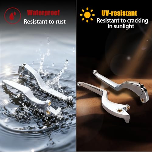 Brake Clutch Lever Set Compatible with Indian Scout - color: Silver（Style 2）
