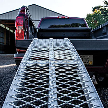 Yutrax 89-inch Folding Aluminum Truck, UTV/ATV, Motorcycle Loading Arch Ramps - Pair, 1500lb Capacity - size: 89-Inch Folding, 1500lb. Capacity