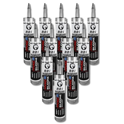 Red Devil 089650 Extreme Temperature HVAC/R Silicone Sealant, 280 ml, Aluminum, 12 Pack, Made in USA - color: Aluminum, size: 12 Pack